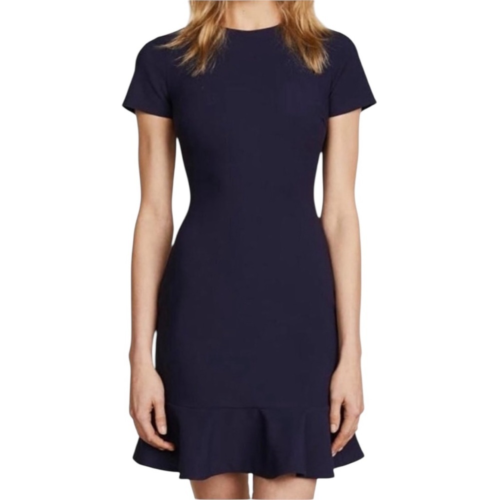 Likely Navy Short Sleeve Fit & Flare Dress | Size 6 excellent condition - Picture 2 of 7